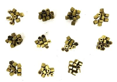 Unbranded Brass Compression Tubing Hex Nut [Lot of 110] NOS - Image 1 of 4