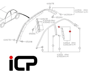 Side Window Black Trim Clips Fits: Subaru Impreza GD Saloon 00-07 WRX STi Spec C - Picture 1 of 1
