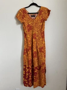Vintage 90s Jams World Orange Maxi Dress Size XS - Bild 1 von 3