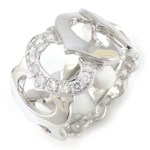 Cartier Ring C de Cartier Diamond 750(18K) White Gold #49 US4.5 - Picture 1 of 11