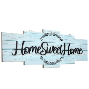 Home Sweet Home Sign Rustic Wood Room Wall Decor Farmhouse Plaque Wall Hangin... - Picture 1 of 6