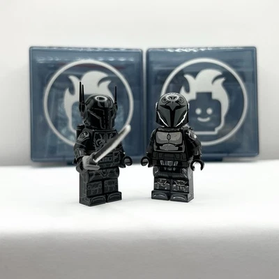 LEGO Star Wars FigForge Customs Pre Vizla and Bo Katan Black Variant Minifigures - Image 1 of 4