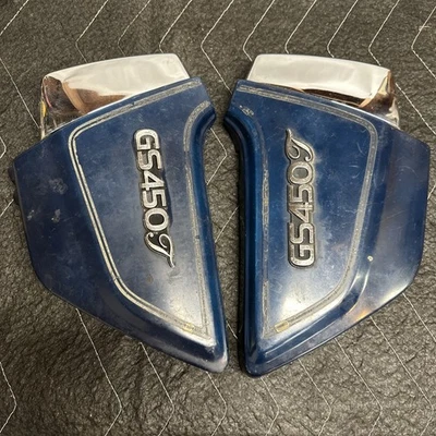 1981 SUZUKI GS450T Blue Side Panels - Image 1 of 2