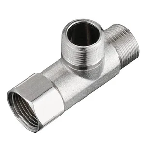 Adattatore Valvola Te Compressione Bass 3/8 - 3 Vie, Ingresso/Uscita 3/8", Angolo Stop V - Foto 1 di 6