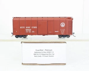 HO ExactRail Platinum Baltimore & Ohio M-53 Wagontop Box Car Early B&O 380114 - Picture 1 of 7