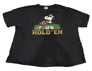 Vintage T-Shirt Peanuts Snoopy "Joe Hold 'Em" Grafikdruck Gr. XXXL - Bild 1 von 8