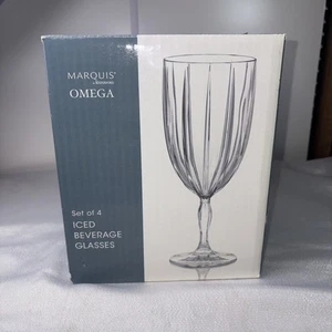 Marquis by Waterford Omega Crystal Iced Beverage Gläser 4er Set mit Box Germany - Bild 1 von 5