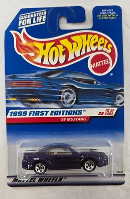 1999 Hot Wheels #909 First Editions 2/26 '99 MUSTANG Purple Tan Interior w/5 Sp - Image 1 of 4
