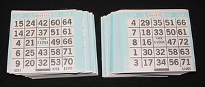 BINGOPAPIER Karten Blätter 1 auf Singles Aqua Border - 200 Blatt - Bild 1 von 1