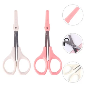 2 PCS Eyebrow Trimmers Hair Cutting Scissor Hair Grooming Scissors - Picture 1 of 12