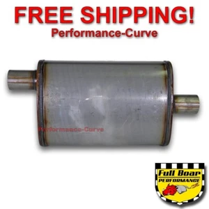 2" O/C Performance Exhaust Muffler MAX FLOW Stainless Steel 4x9 MF1224 - Picture 1 of 3