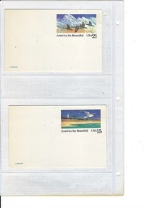 US: 2 postal cards NEW/used MNH 122930 - Picture 1 of 1