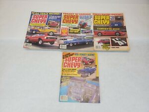 Vintage Super Chevy Magazines 1988 Lot Bundle 4 Magazines GM Chevrolet Nascar