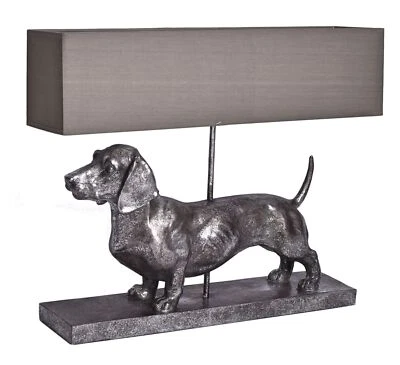 PALAZZO INT Hundelampe Dackel Leuchte Tischlampe Hund 60cm Lampe Hundefigur Nachttischlampe
