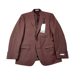 Bar III Slim Fit Sport Coat Mens 40R 40 Burgundy Red Wool Blend $360 - Picture 1 of 12