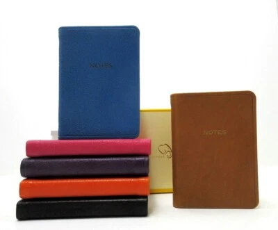 NOTES Mini Notebook Leather Bound 3X4" Soft Cover 160 Lined Pages - Image 1 of 4