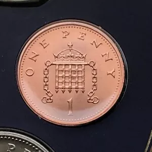 1998 MAGNETIC COPPER PLATED ONE 1 PENCE 1P COIN BRILLIANT UNCIRCULATED BU BUNC - Picture 1 of 3