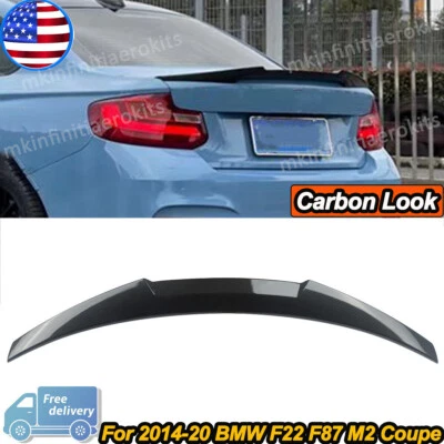 Duckbill Highkick Trunk Spoiler For 14-19 BMW F22 M235i Carbon Fiber Style Wing Foto 1 de 4