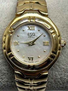 ESC Esquire By Movado 100502 Ladies MOP Watch New Battery 24MM 7" E2 - Picture 1 of 12