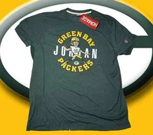 NWT Green Bay Packers Jordan Love Homage Men's Green Tri-Blend T-Shirt SZ XL NEW - Picture 1 of 5