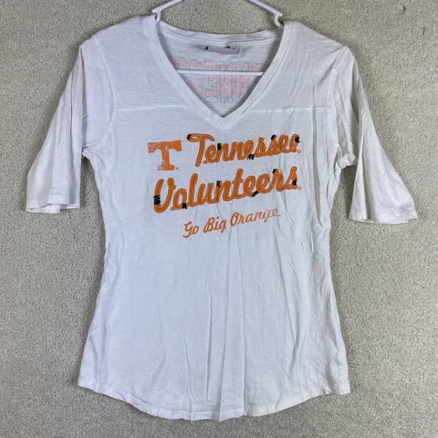 Tennessee Volunteers T Shirt NCAA Womens Size Small White Short Sleeve Shirt Cover