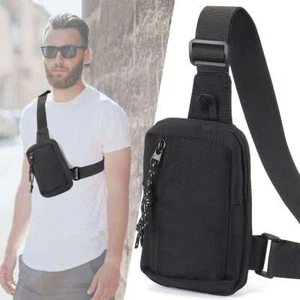 Men's Shoulder Bag Oxford Chest Bag Sling Crossbody Bag Casual Travel Phone Bag - Picture 1 of 12