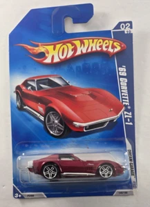 2009 Hot Wheels #148 Dream Garage 2/10 '69 CORVETTE ZL-1 Red w/Chrome Pr5 Spokes - Picture 1 of 6