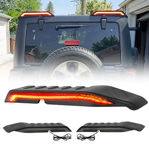 2x High Mount Roof LED Brake Tail Lights Turn Reverse for 18-24 Jeep Wrangler JL - Picture 1 of 8