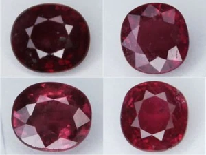 1x Natural Ruby Cushion Cut Loose Faceted Gemstone 6mm 6.5mm 7.5mm VS - SI - Picture 1 of 32