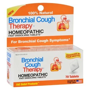 The Relief Bronchial Cough Therapy Fast Dissolving Tablets Homeopathic 70 Count - Picture 1 of 5