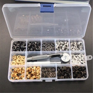 200PCS 6mm DIY Eyelets Grommets with Installation Tool Kit Leather Rivet Buckle - Picture 1 of 11