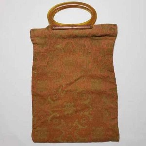 Vintage Mid Century Lady’s Pride Folding Snap Tote All Bag Acrylic Handles Retro - Picture 1 of 9