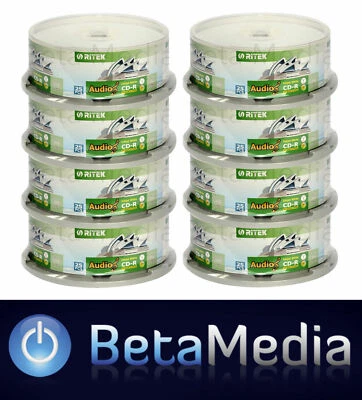 BETA MEDIA 200 x Ritek Digital AUDIO music CD -R 52X - For Hifi Recorders Home Car Stereo