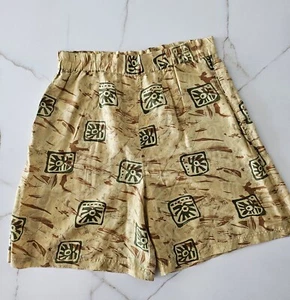 Pantalones Cortos Para Mujer Colección Stunt 100% Seda Talla Grande Multicolor Tostado Nuevo con Etiquetas - Imagen 1 de 12