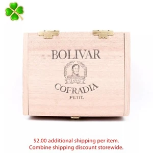 Caja de cigarros de madera vacía Bolivar Cofradia Petit 5,25" x 4" x 2,75" - Imagen 1 de 12