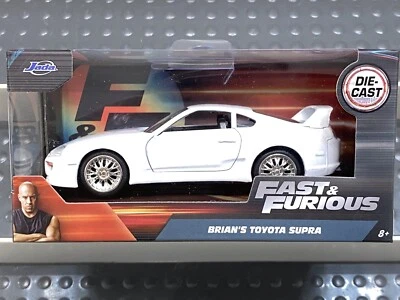 Jada Fast & Furious Brian's Toyota Supra [White] 1:32 Scale Diecast Car - Image 1 of 4