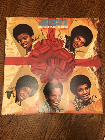 Jackson 5 Christmas Album Michael Jackson Autograph Cover