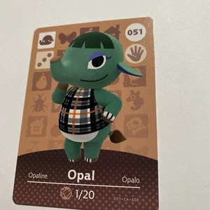 Opal Amiibo Card #051 Animal Crossing New Horizons Never Scanned *Mint* - Picture 1 of 1