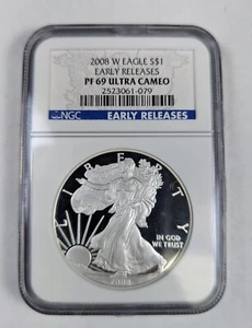 2008-W American Silver Eagle NGC PF69 UCAM Early Release Nice West Point Coin - Picture 1 of 2