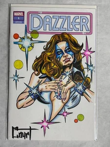 Boceto personalizado Dazzler #1 variante en blanco (2024) casi nuevo firmado por Jessica Court con certificado de autenticidad - Imagen 1 de 3
