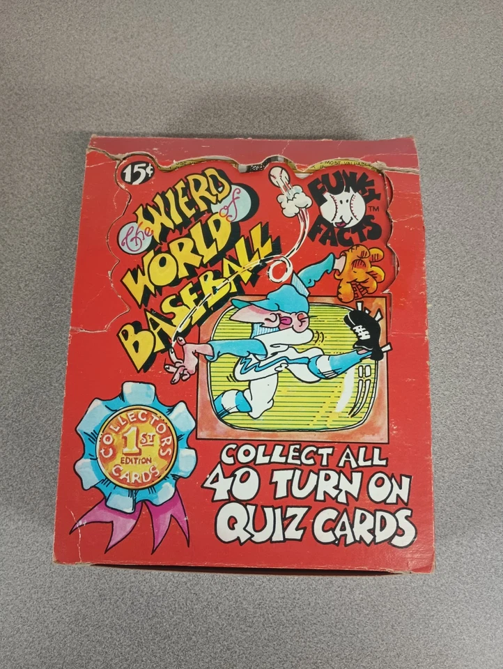 1976 Weird World Of Baseball Box (36 Packs + Poster) OPEN BOX - Image 1 of 2