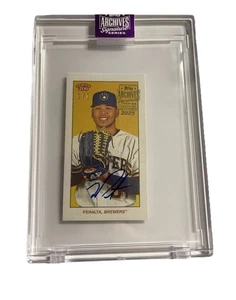 2025 Topps Archives Signature Series FREDDY PERALTA Topps 206 Mini Auto 1/1 - Bild 1 von 2