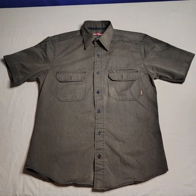 Craftsman Short Sleeve Button-Up Shirt Men's Sz M Distressed - Image 1 of 4