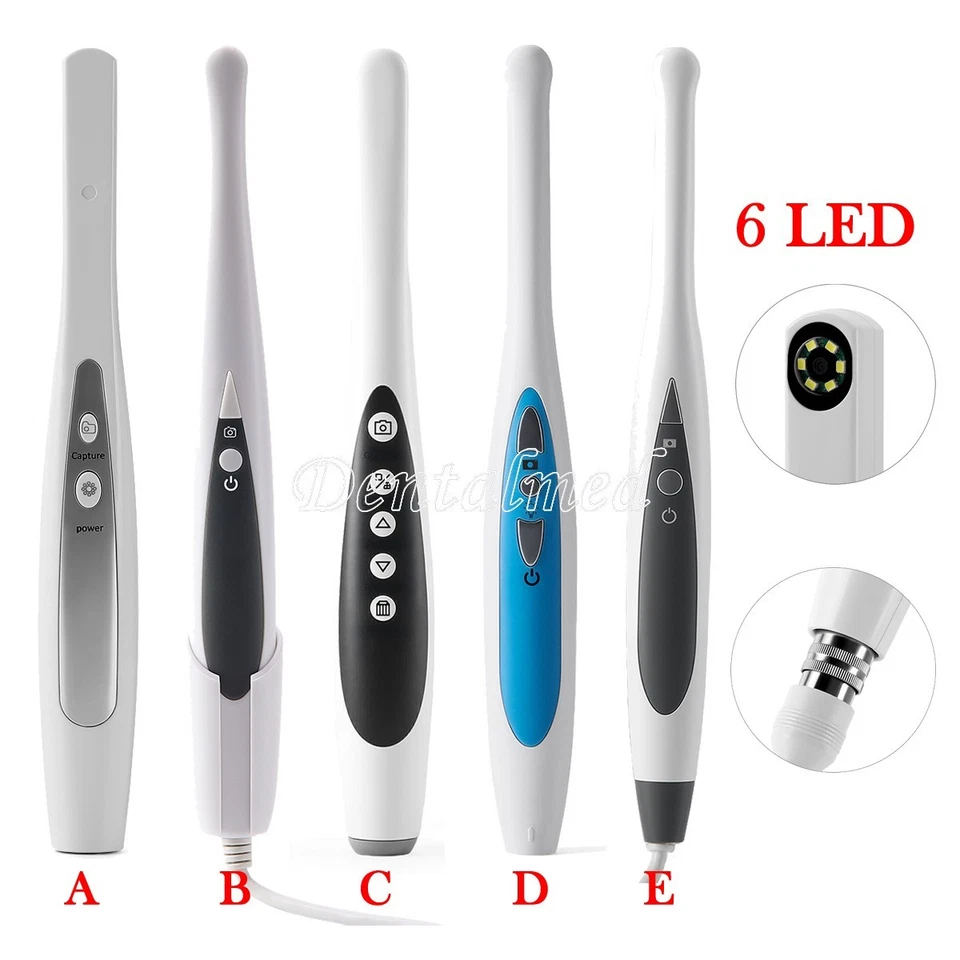 Cámara intraoral dental 6 LED USB imágenes digitales oral HD luz LED endoscopio Foto 1 de 1