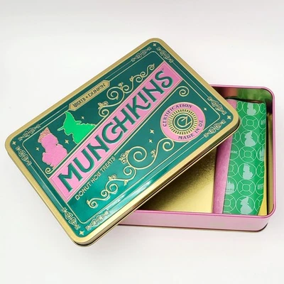 NEW Dunkin Donuts WICKED Munchkin Tin Glinda & Elphaba Pink & Green For Good - Image 1 of 3