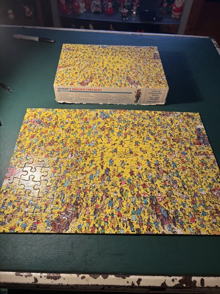 VINTAGE 1991  WHERE'S WALDO PUZZLE ,THE GOLD RUSH, GREAT AMERICAN PUZZLE FACTORY - Image 1 of 1