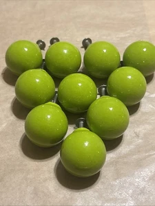 10 pomelli per cassetti o cassettiera vintage ceramica anni 60 VERDE LIME AVACADO - Foto 1 di 6