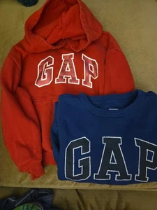 Boys size 6-7 Small GAP Hoodie Sweatshirt Lot 2 Fleece Red/Blue 1 Hoodie  - Picture 1 of 7