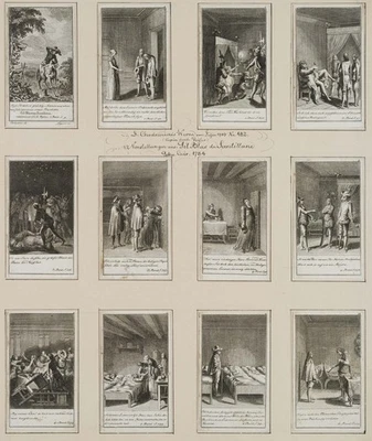 GEYSER (*1742) nach CHODOWIECKI (*1726), Gil Blas von Santillana,  1784, KSt. - Bild 1 von 4