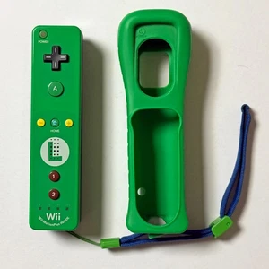 Nintendo Wii Motion Plus Luigi ver. w/Jacket Green Remote Controller Game Japan - Picture 1 of 11